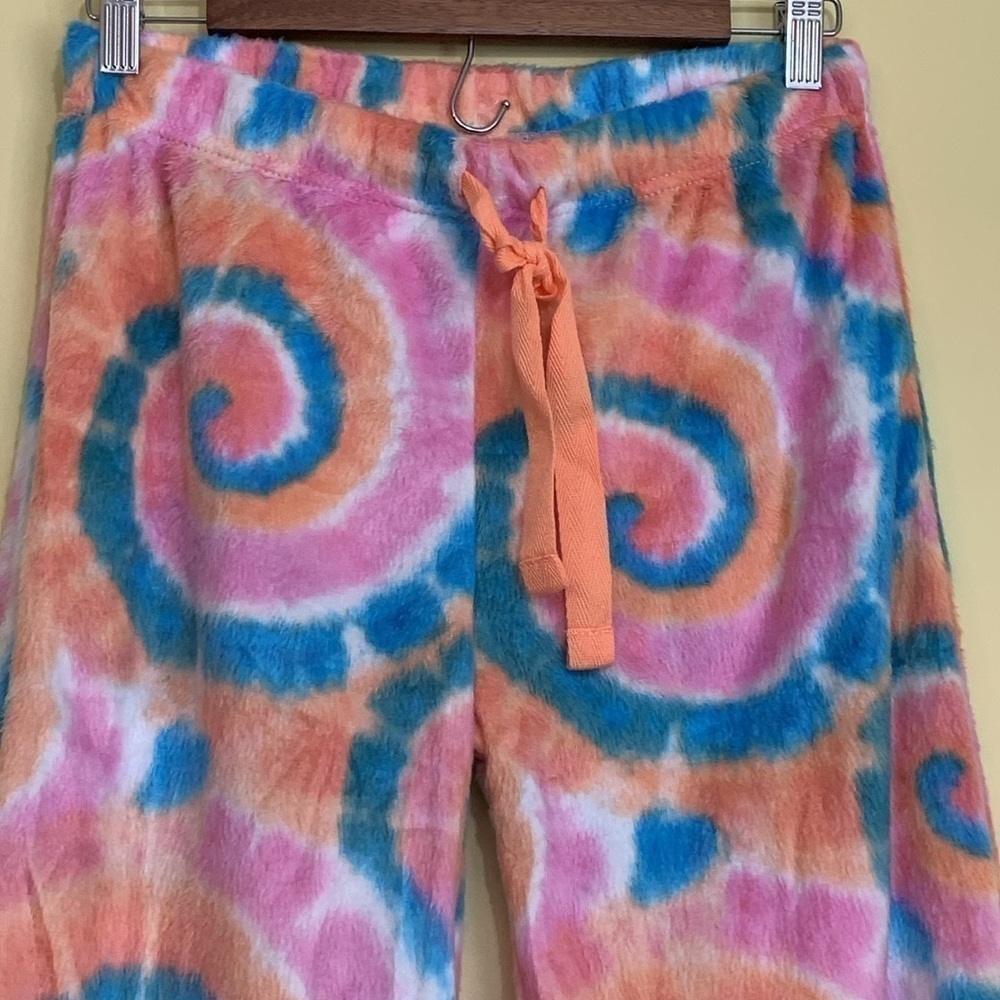 BlueStar Tie-dye Dreamsicle Comfy Drawstring Elastic Waist Loungewear Pants - Picture 4 of 13